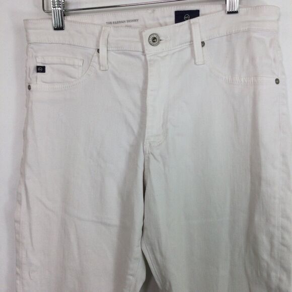 AG Adriano Goldschmied Womens Farrah High Rise Skinny Ankle Denim Jeans White 29 - Picture 2 of 11